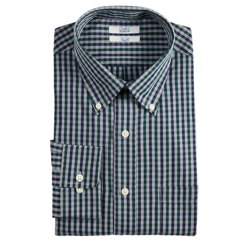 Men's Croft & Barrow Classic-Fit Easy-Care Button-Down Collar Dress Shirt